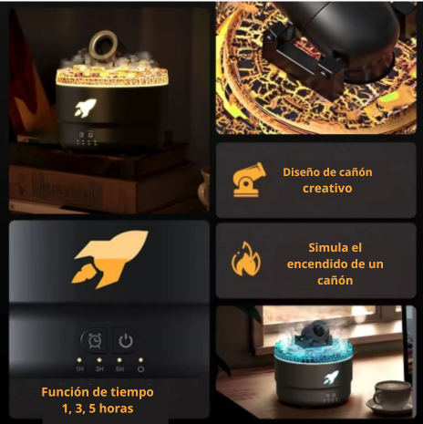 Humificador difusor de cañón.